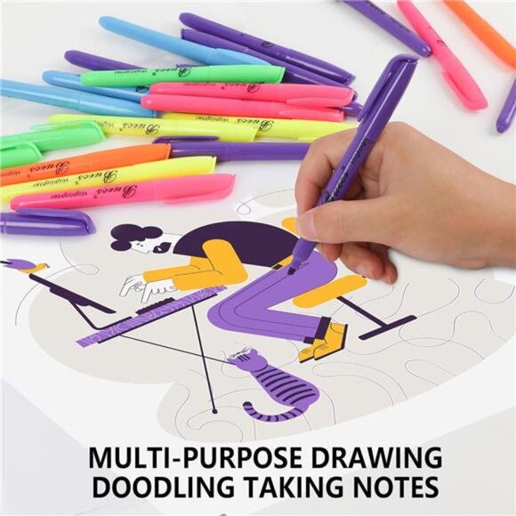 Kids 108 Pcs Highlighters Bulk‎ Assorted Colors Pen Home Office School Supplies - Picture 5 of 7